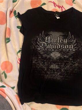 Harley-Davidson Black and Gray Reiman's Kewanee Logo Tee